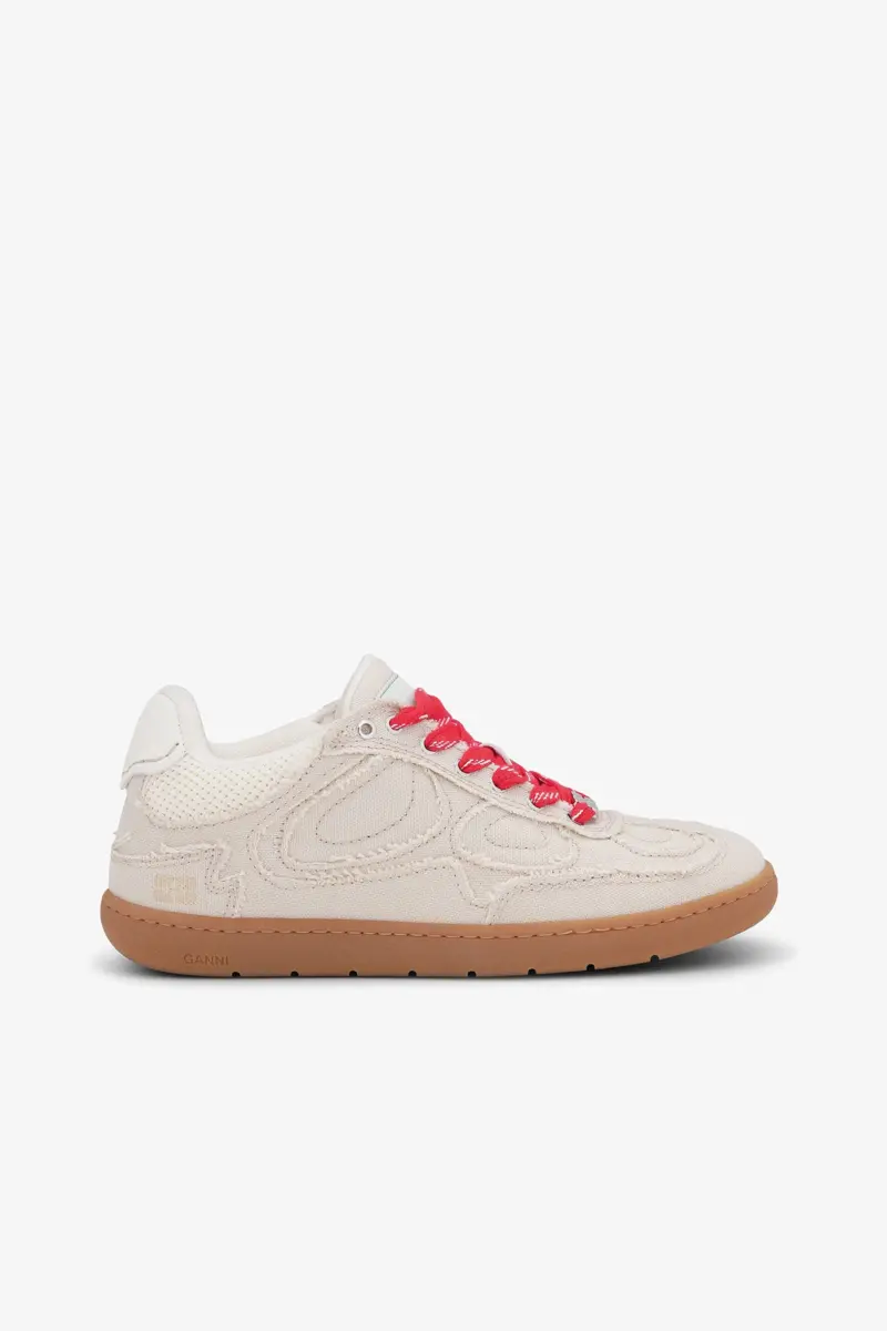 08 Canvas Raw Edge Sneakers