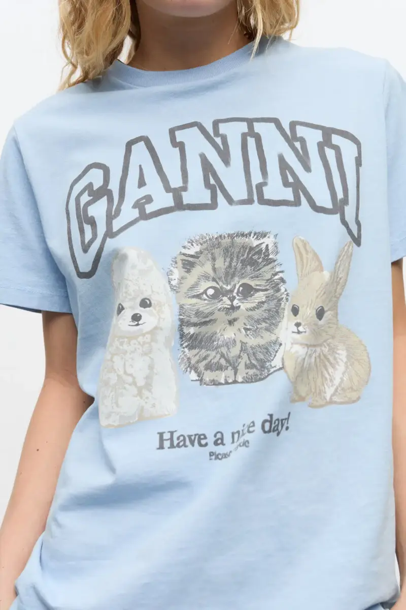Blå T-shirt med djurmotiv Blå T-shirt med djurmotiv