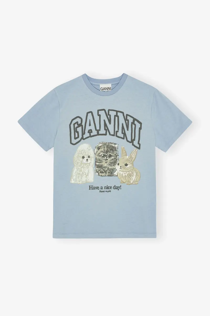 Blå T-shirt med djurmotiv Blå T-shirt med djurmotiv