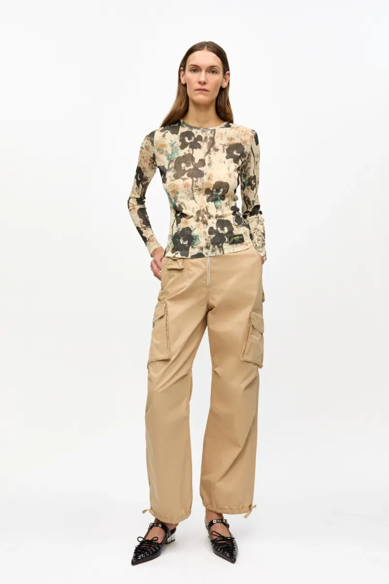 Camel Washed Twill Trousers