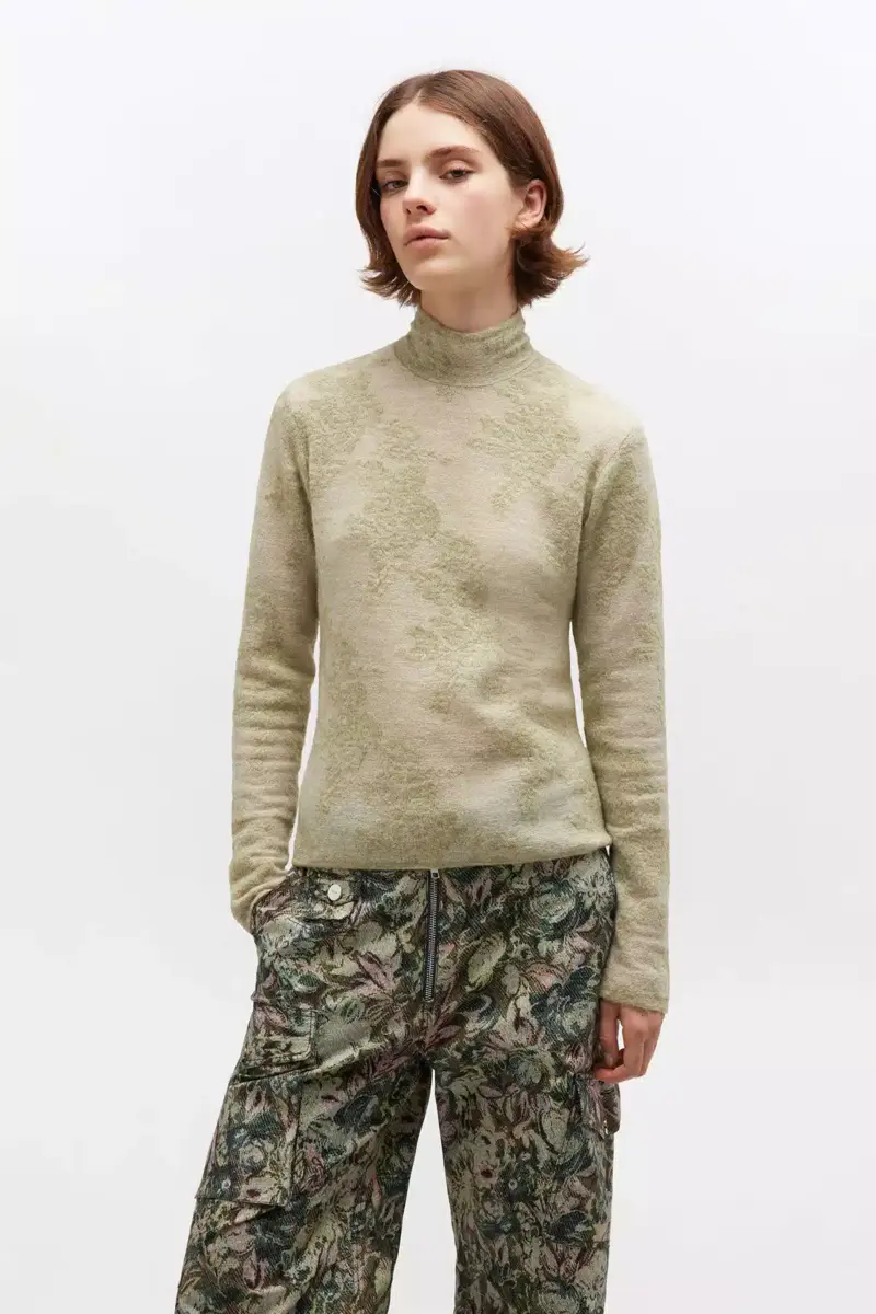 Grön genomskinlig turtleneck
