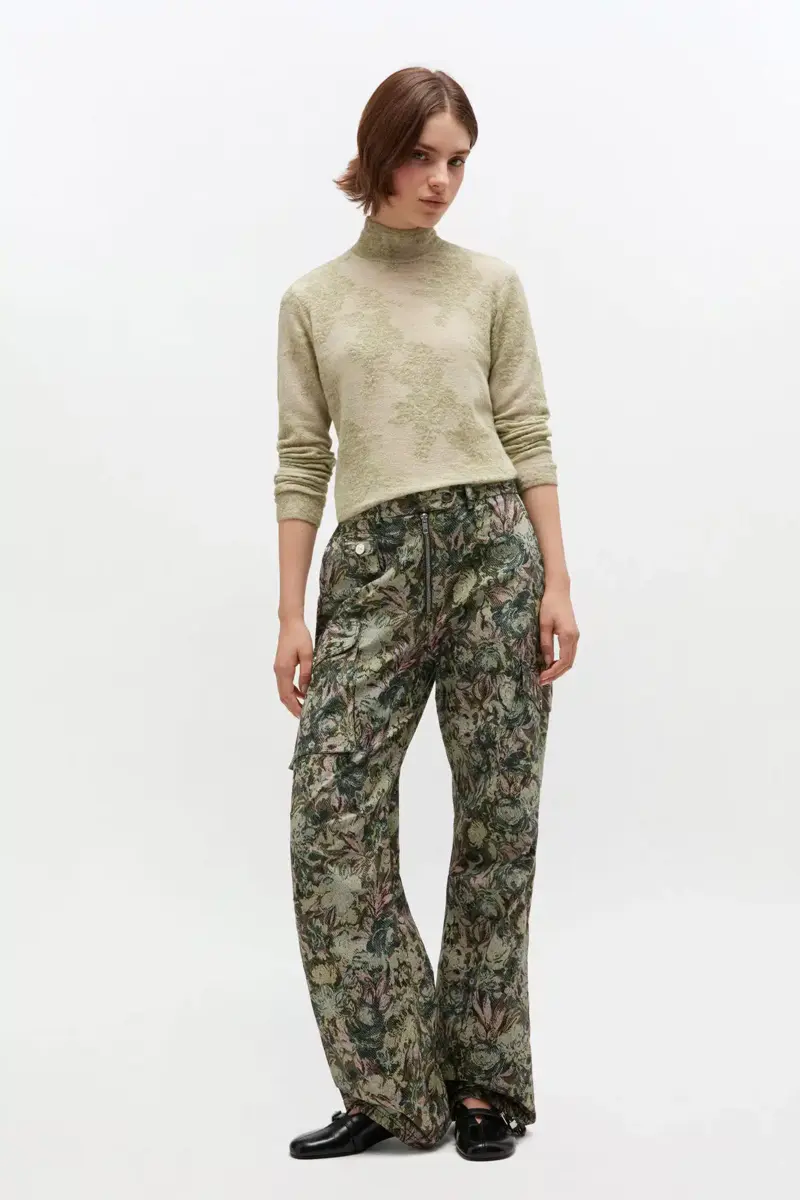 Grön genomskinlig turtleneck