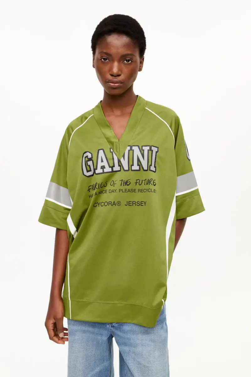Grön oversized T-shirt i mesh