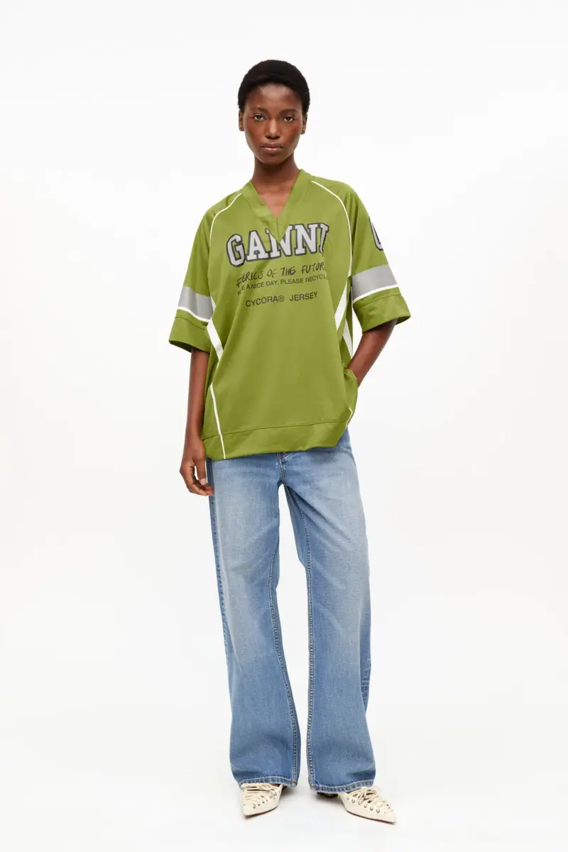 Grön oversized T-shirt i mesh