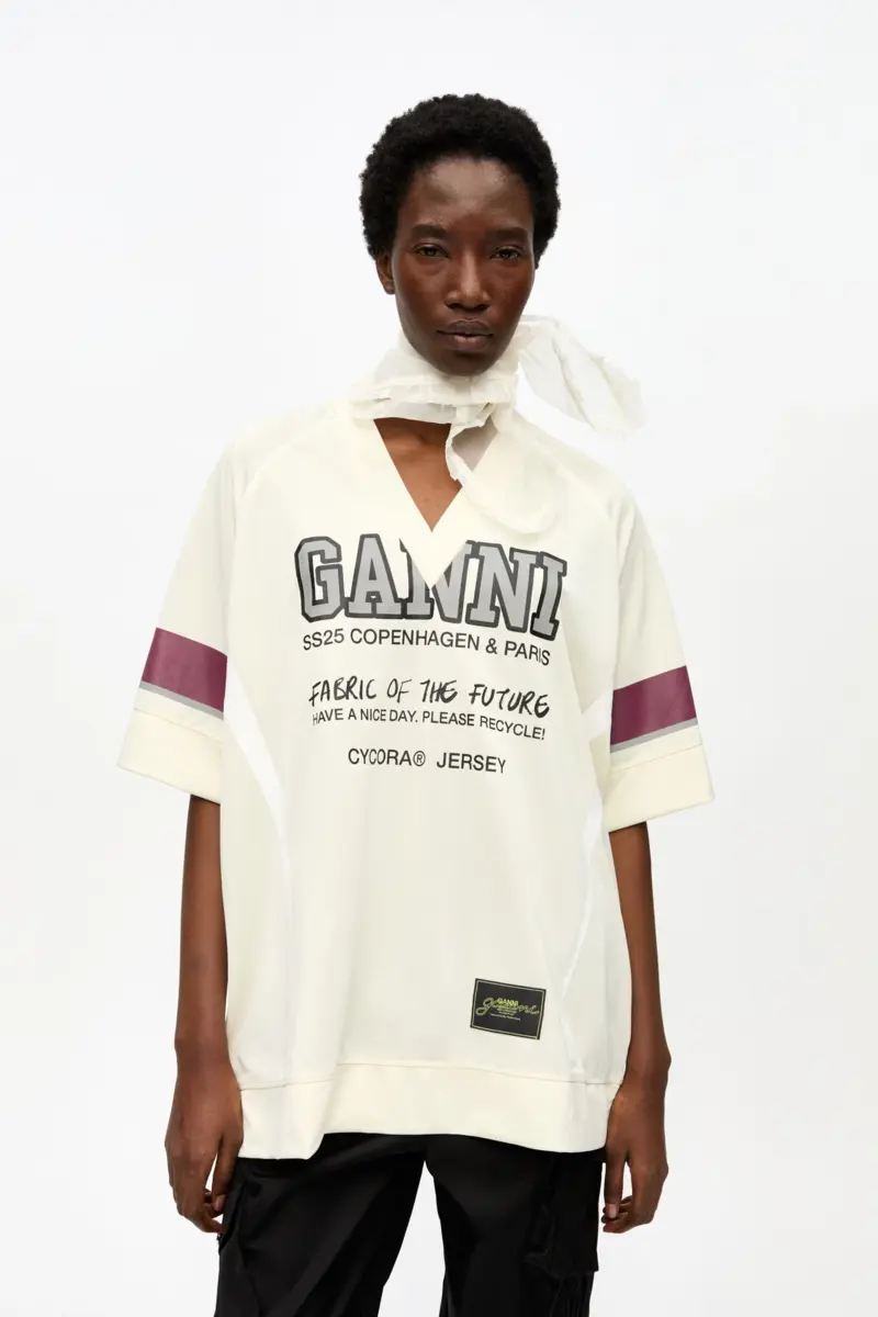 Ivory Future Mesh Oversized T-shirt