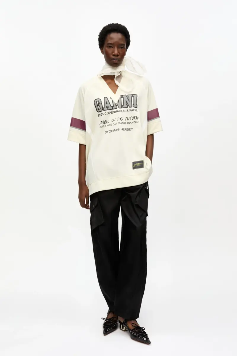 Ivory Future Mesh Oversized T-shirt