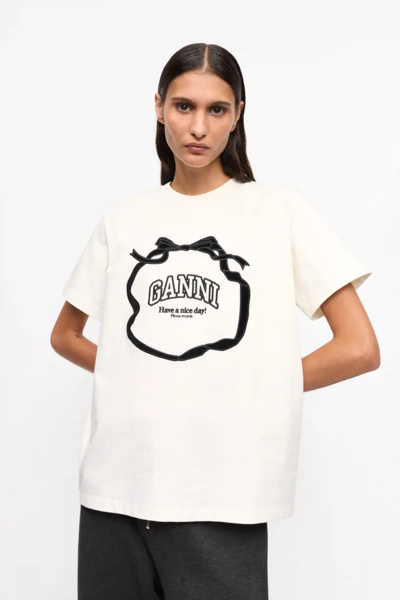 Ivory Relaxed Bow T-shirt Ivory Relaxed Bow T-shirt