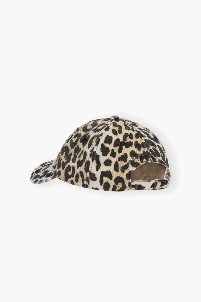 Leopardmönstrad canvas-keps