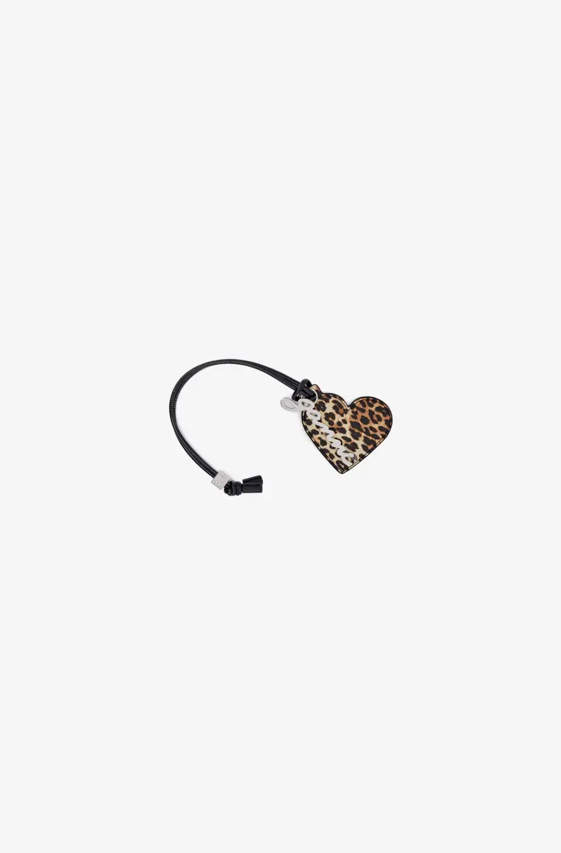 Leopardmönstrad GANNI Bou hjärtspegel