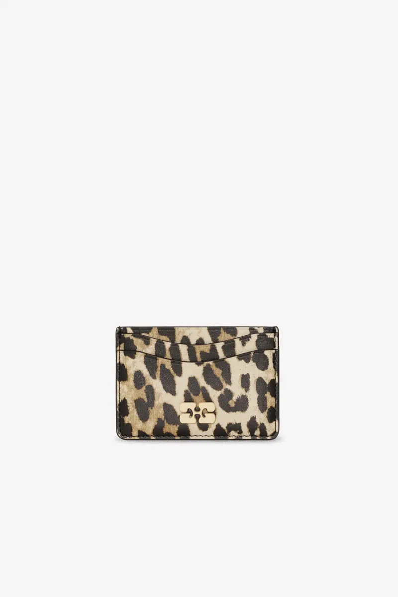 Leopardmönstrad GANNI Bou-kortfodral