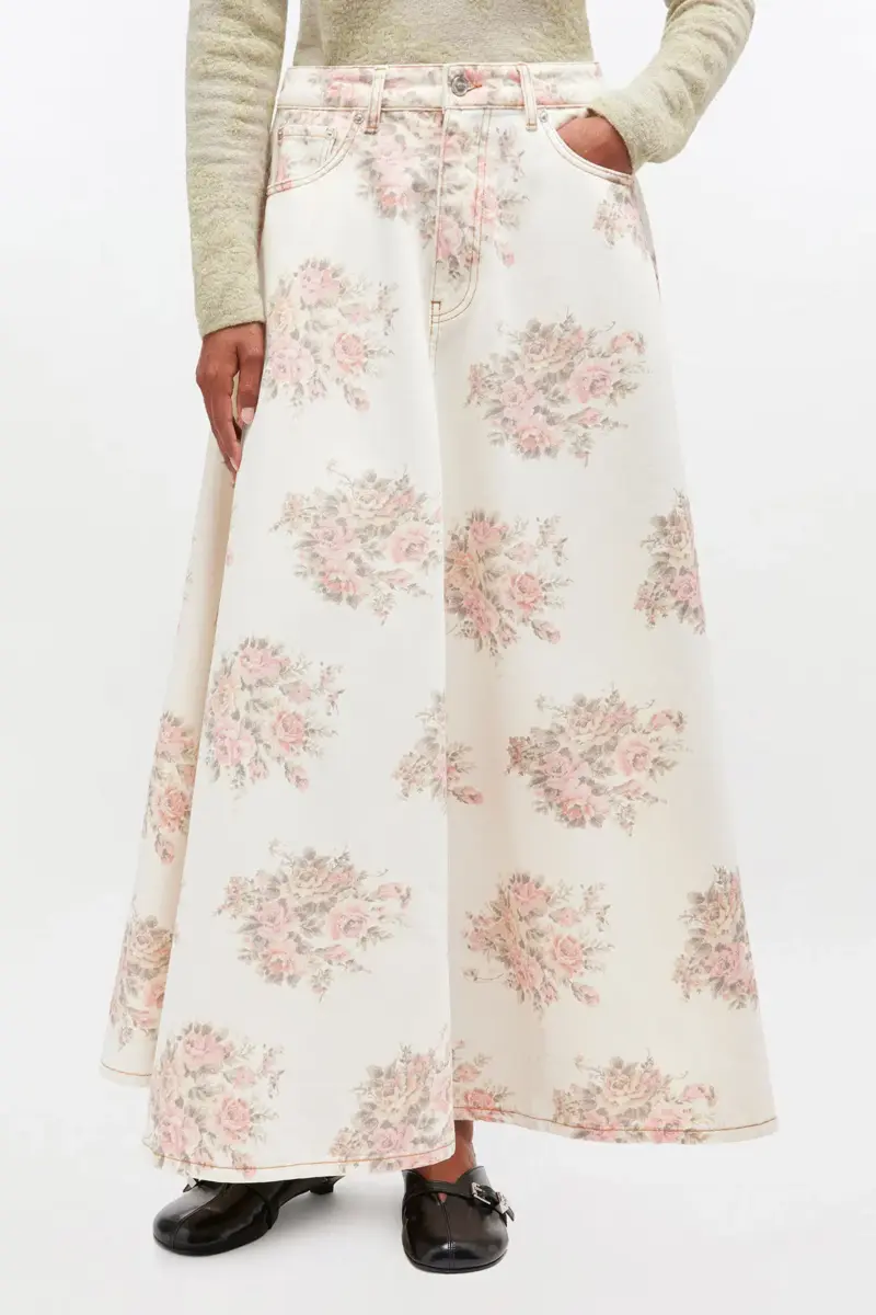 Maxikjol med blommönster