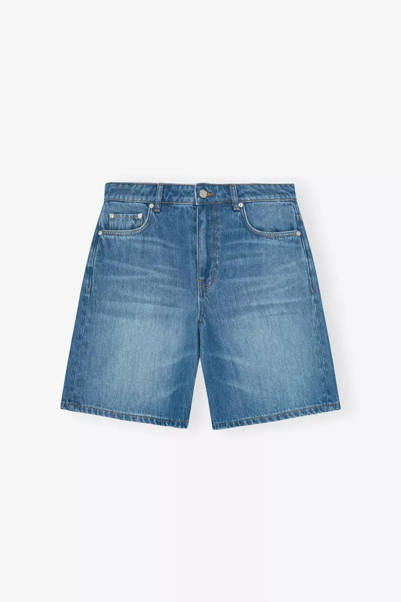 Mellablåa denimshorts