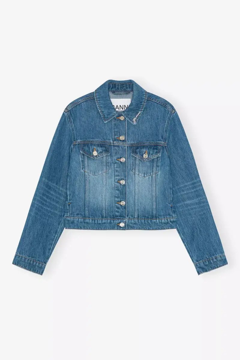 Mellanblå denimjacka