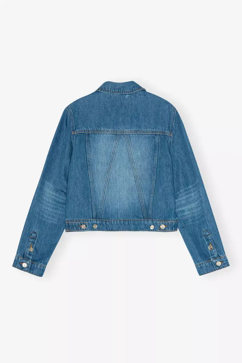 Mellanblå denimjacka