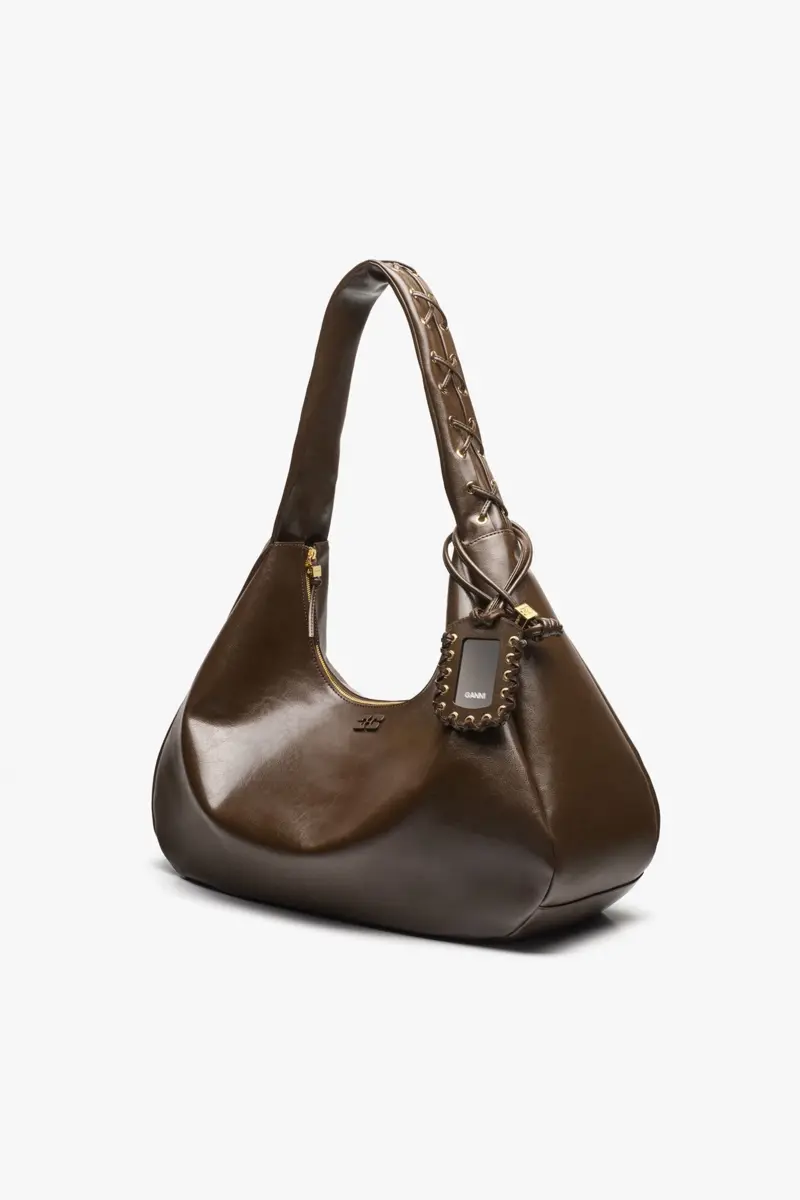 Mörk olivgrön Oleatex XXL hobo-väska