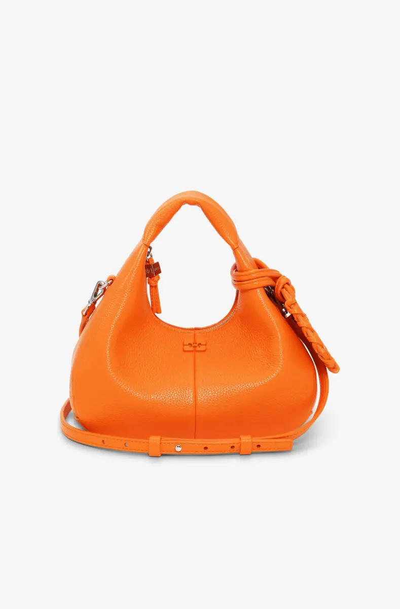 Orange mini hobo-väska