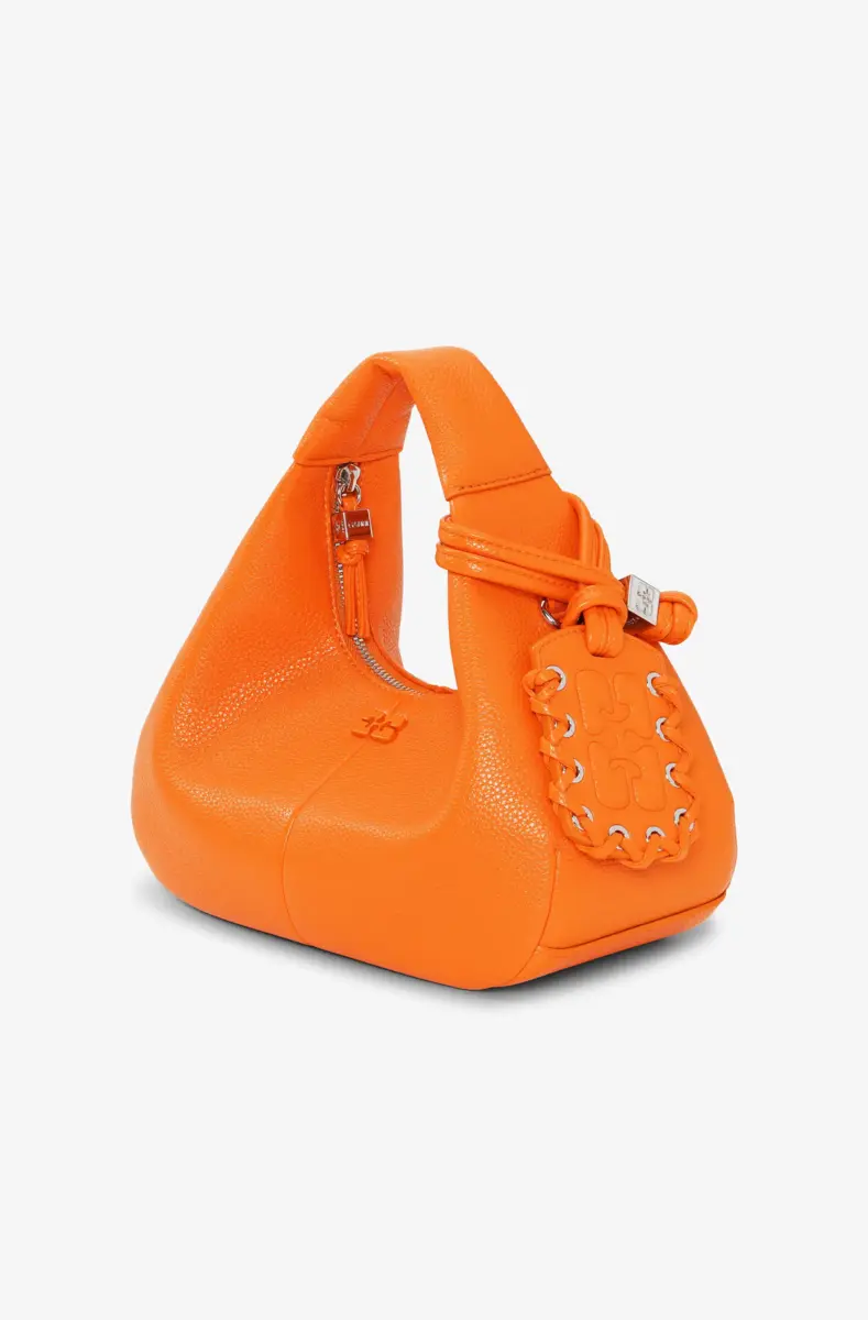 Orange mini hobo-väska