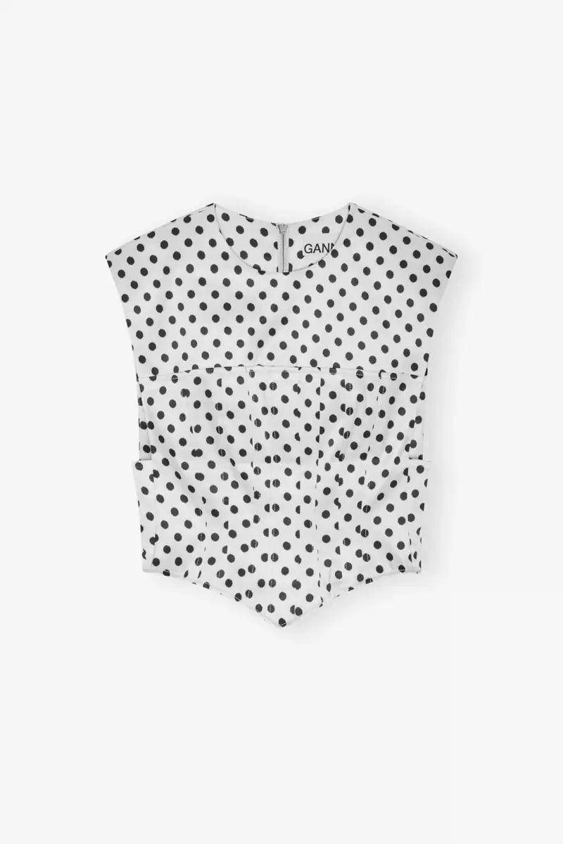 Polka-dot-blus i satin Polka-dot-blus i satin
