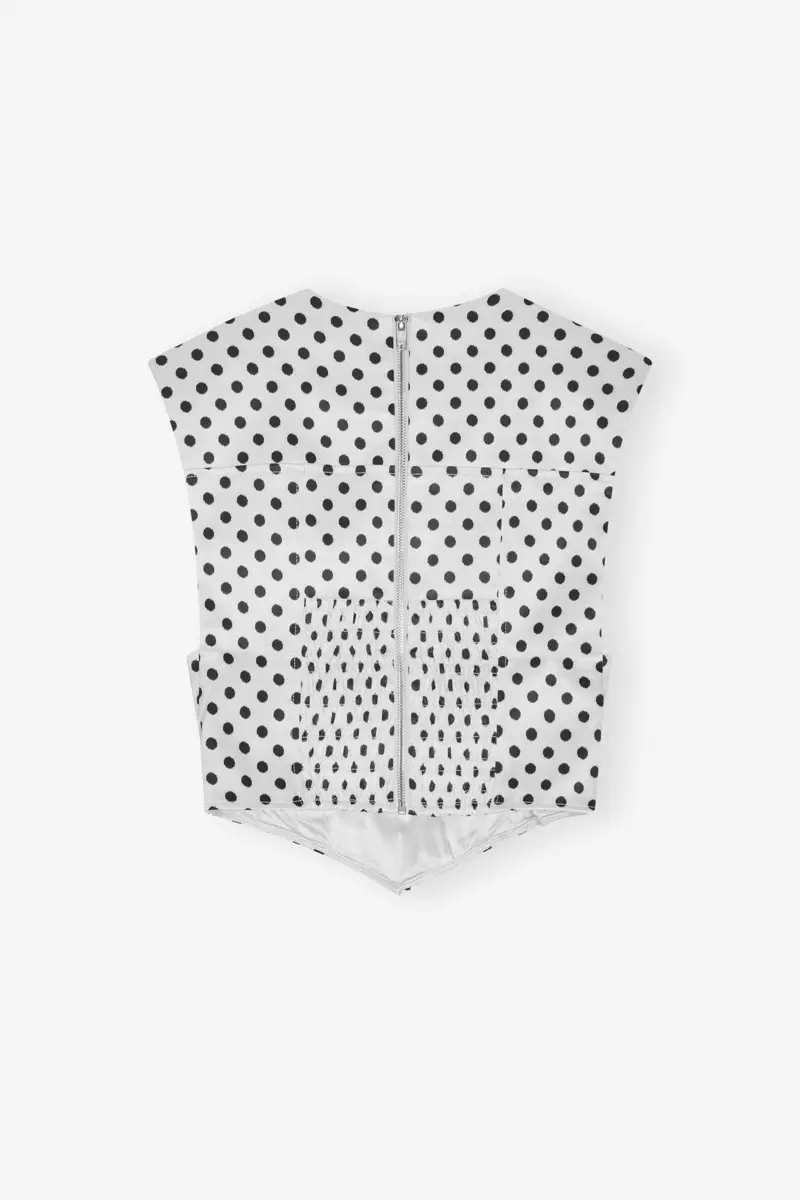 Polka-dot-blus i satin Polka-dot-blus i satin