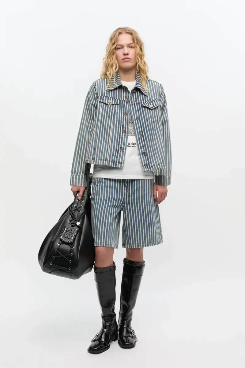 randig denimjacka 2 - Randig denimjacka