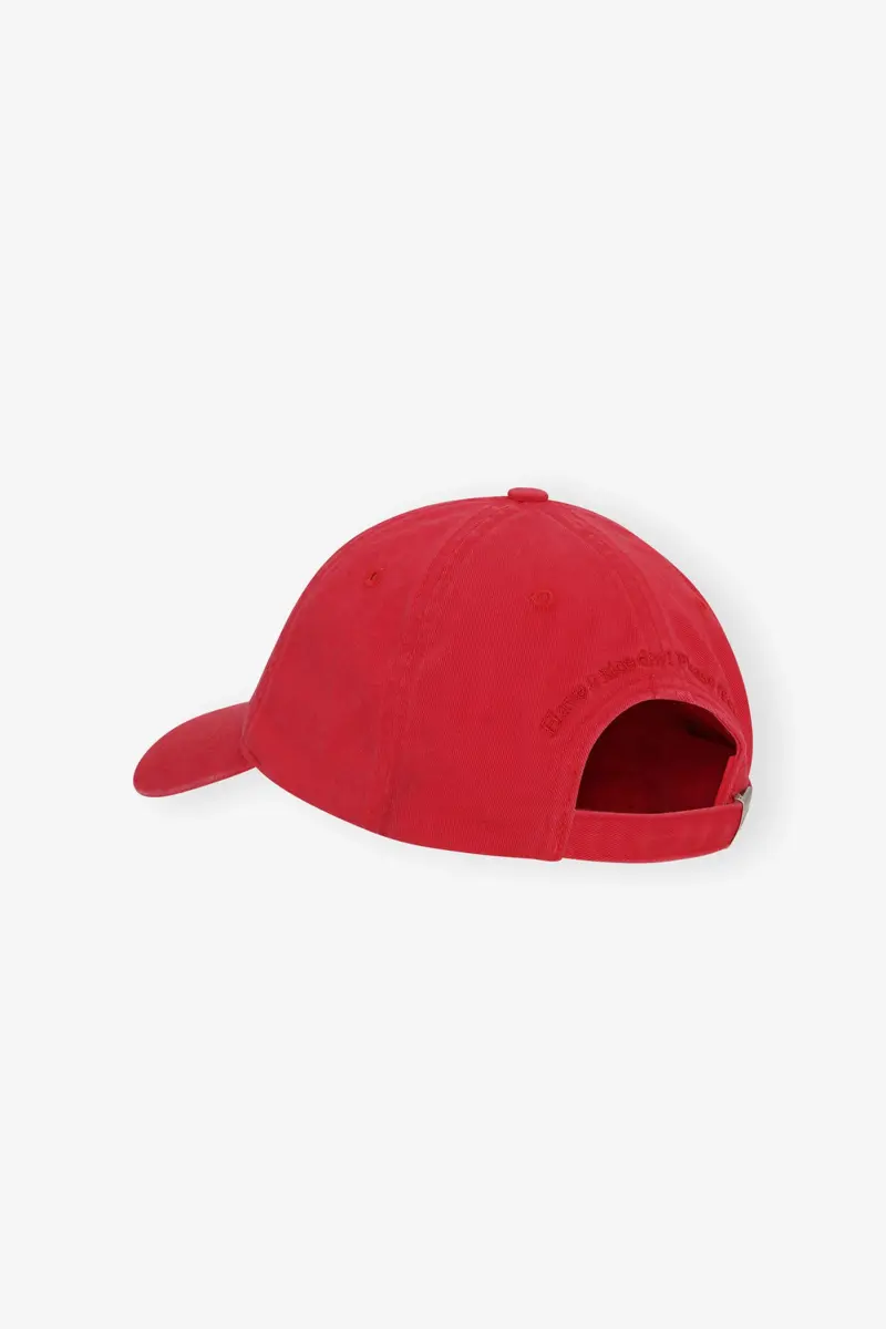 Röd canvas-keps