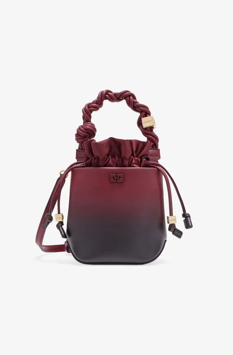Röd gradient Mini GANNI Bou Bucket Bag