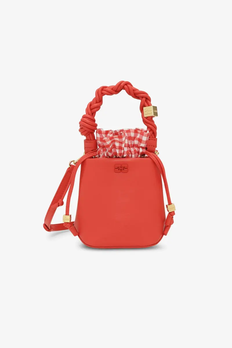 Röd Mini GANNI Bou Bucket Bag