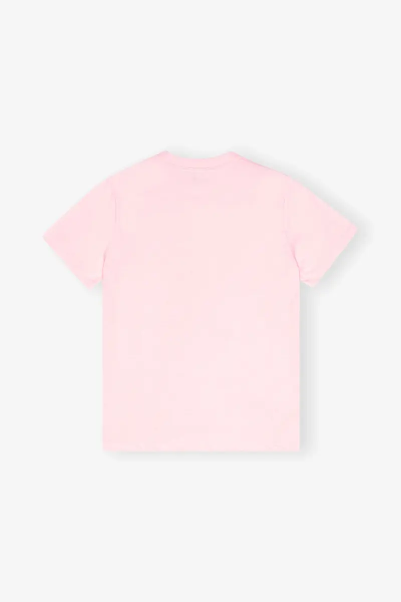 Rosa basic jersey-T-shirt med leopardtryck Rosa basic jersey-T-shirt med leopardtryck