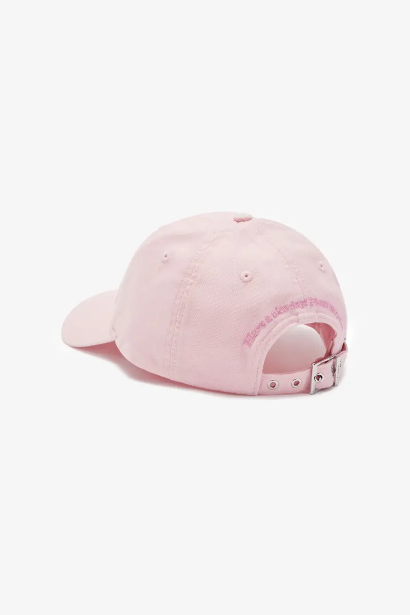 Rosa canvas-keps med djurmotiv