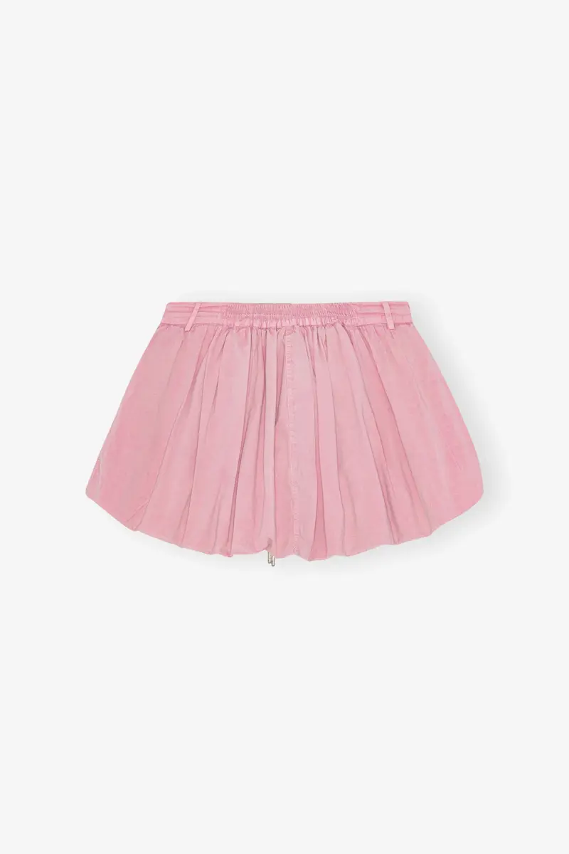 Rosa tvättad minibubbelkjol