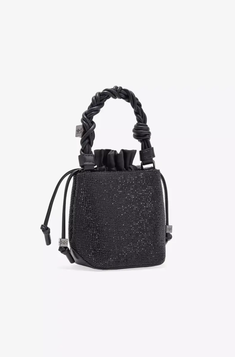 Svart Mini GANNI Bou Bucket Bag