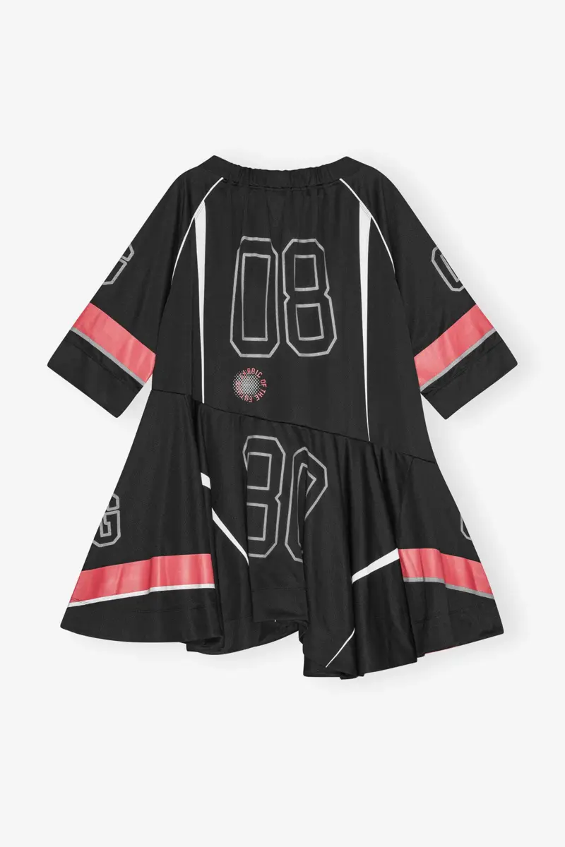 Svart oversized miniklänning i mesh
