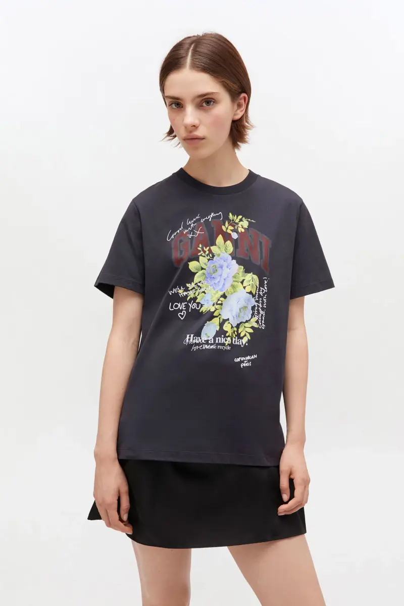 Svart Rose-T-shirt
