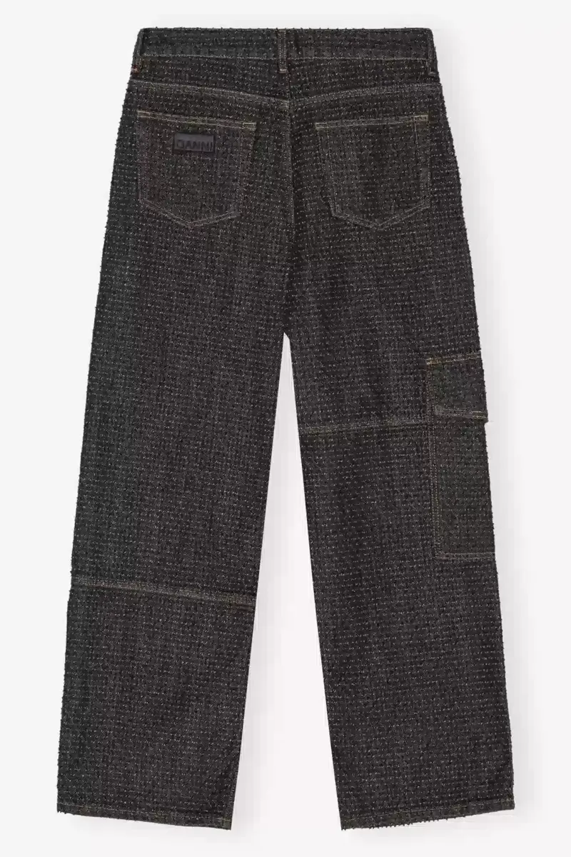 Svart texturerad Carpenter-jeans Svart texturerad Carpenter-jeans