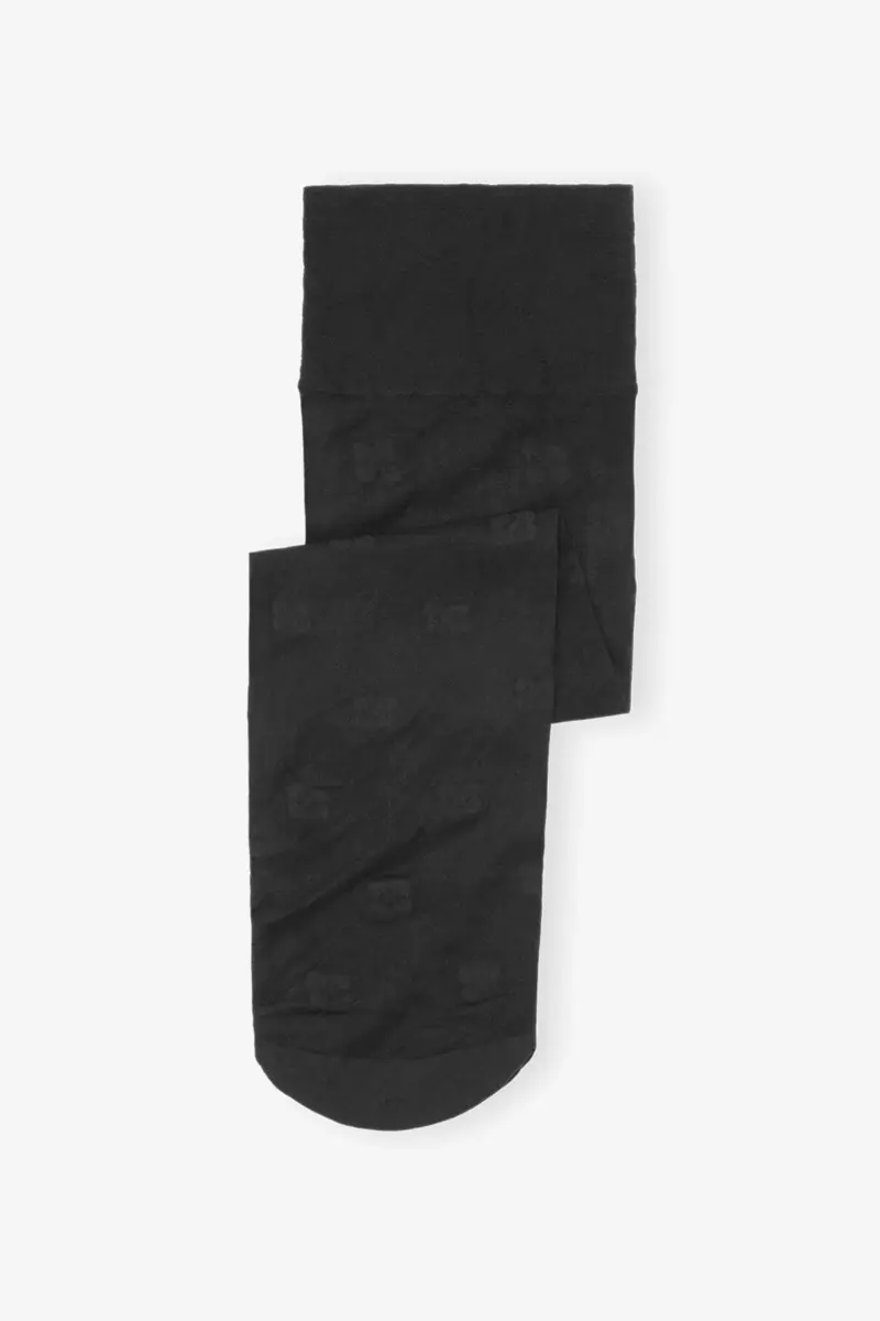 Svarta fjärilsstrumpor