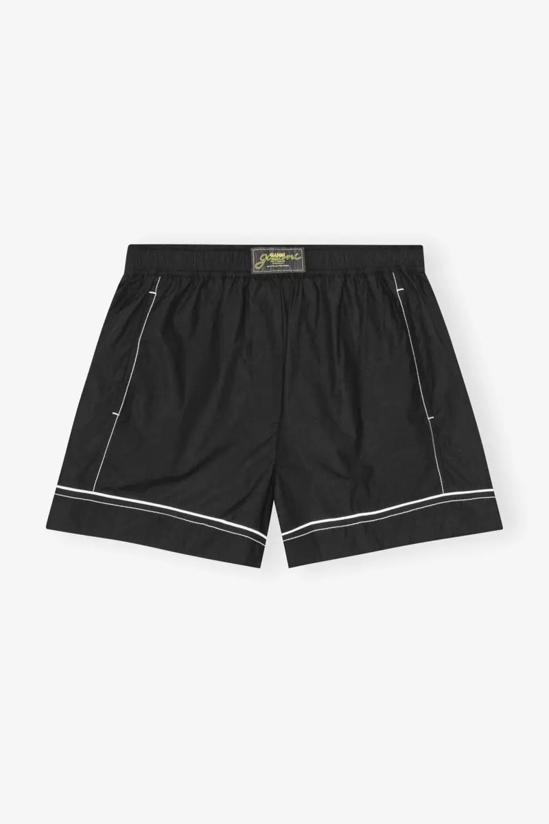 Svarta shorts i bomullspoplin Svarta shorts i bomullspoplin