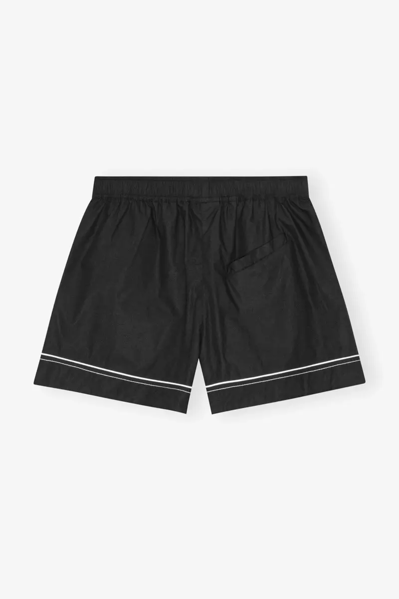 Svarta shorts i bomullspoplin Svarta shorts i bomullspoplin