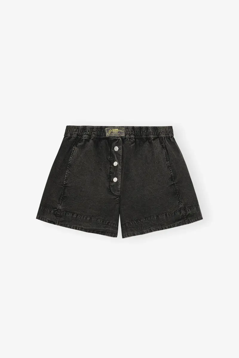 Svarta shorts i tvättad bomull