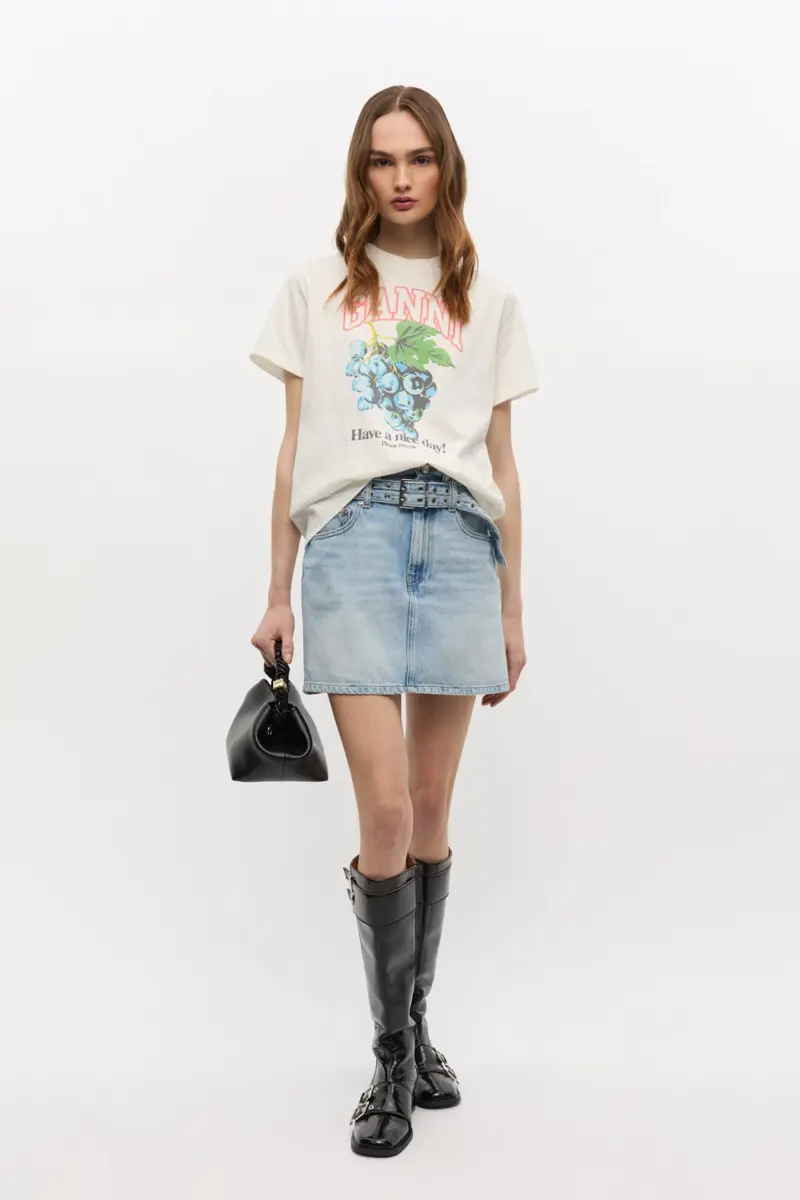 T-shirt med ivory druvtryck